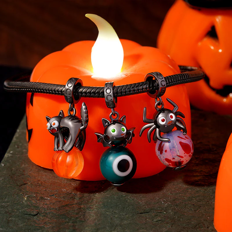 Gnoce Halloween Black Cat Pendant Dangle Charm - Image 3