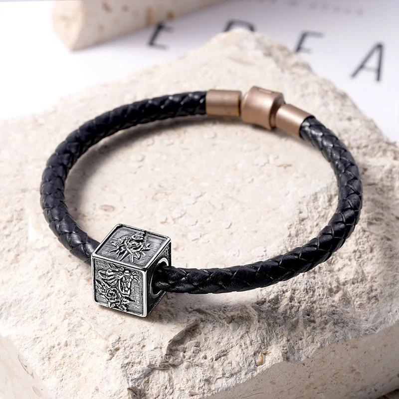 Black Panther Men's Charm Bead Sterling Siver fit Men's Bracelet Jewelry for Men - Image 2