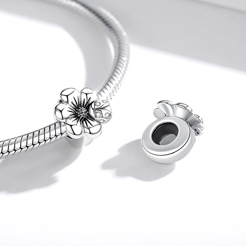 Blooming Flower Stopper for Charm Bracelets 925 Sterling Silver - Image 2
