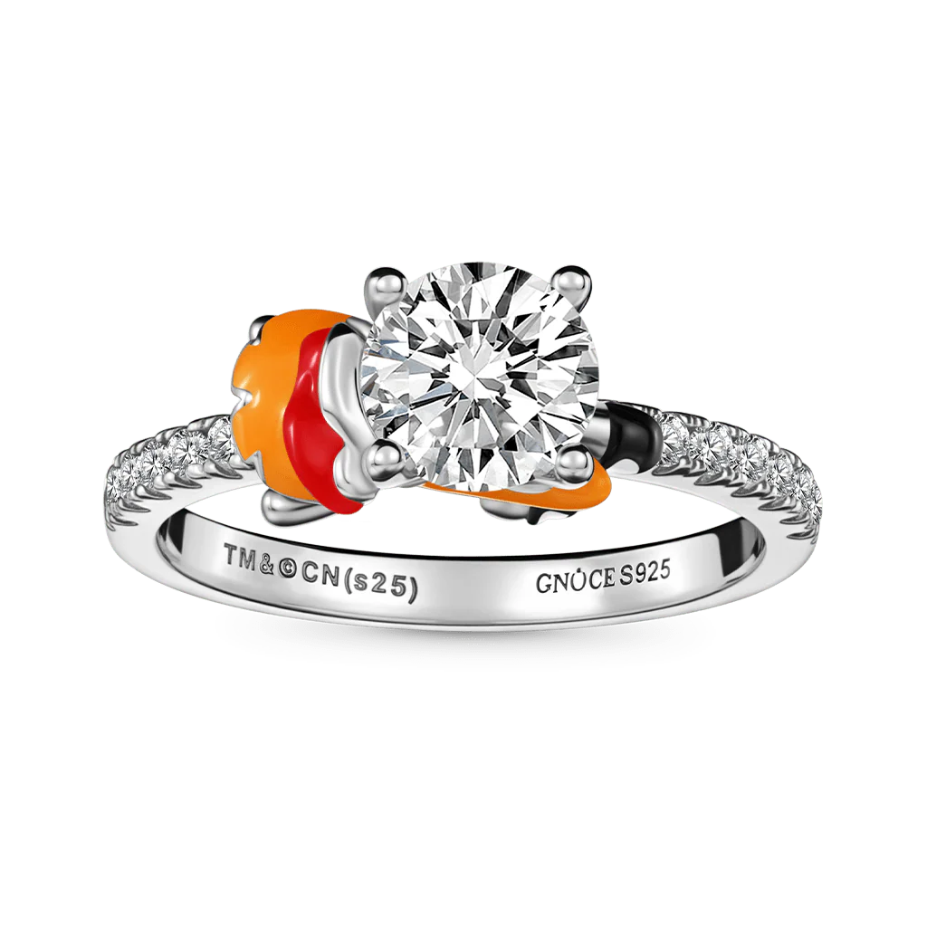 Gnoce The Powerpuff Girls Blossom Embraces Moissanite Round Cut Ring - Image 2