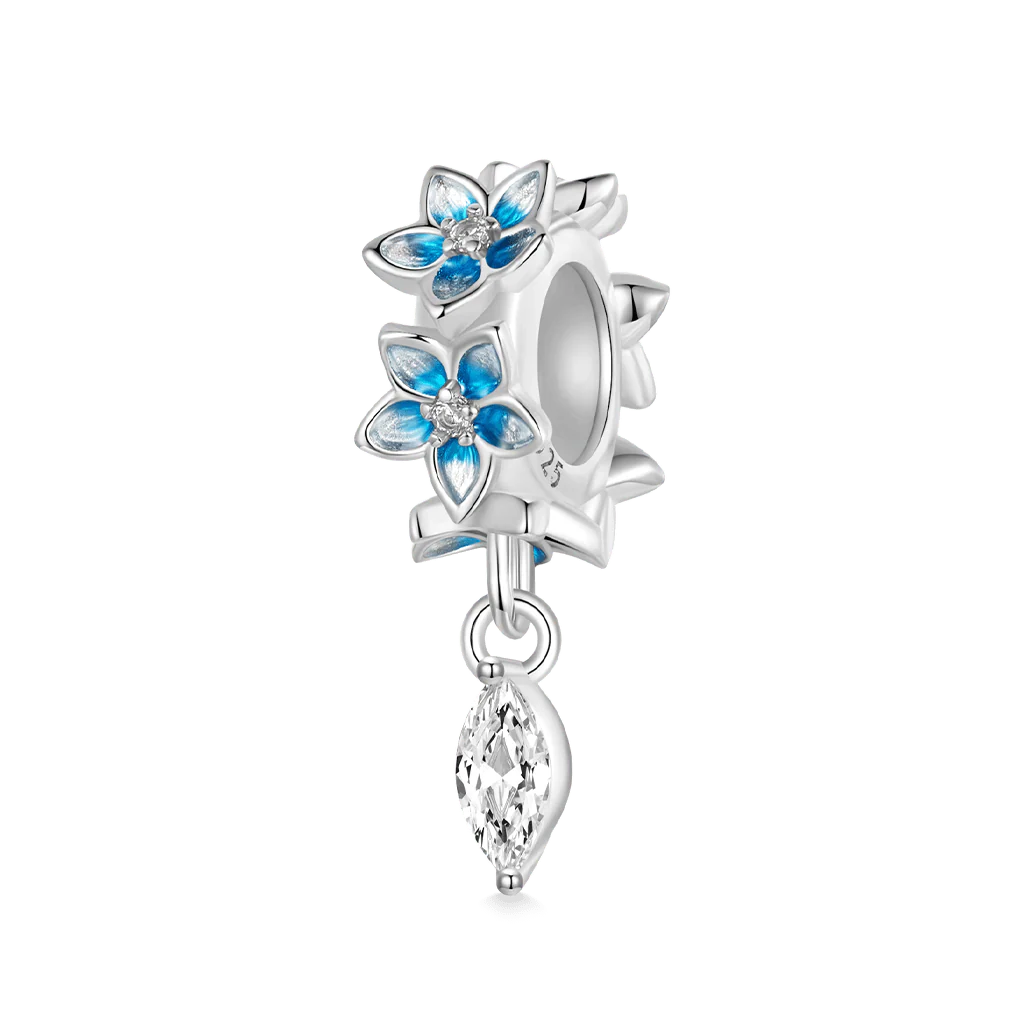 Gnoce Blue Dripping Flower Stopper Charm