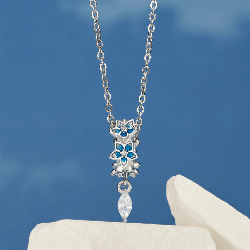 Gnoce Blue Dripping Flower Stopper Charm - Image 2
