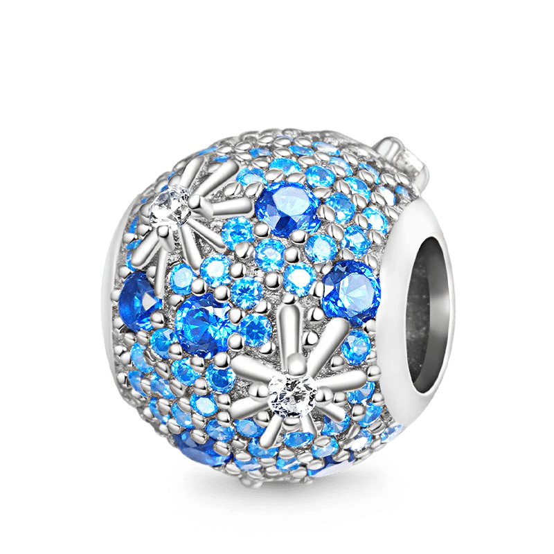 Gnoce Blue Fantasy Fireworks Charm Platinum-plated Silver Blend