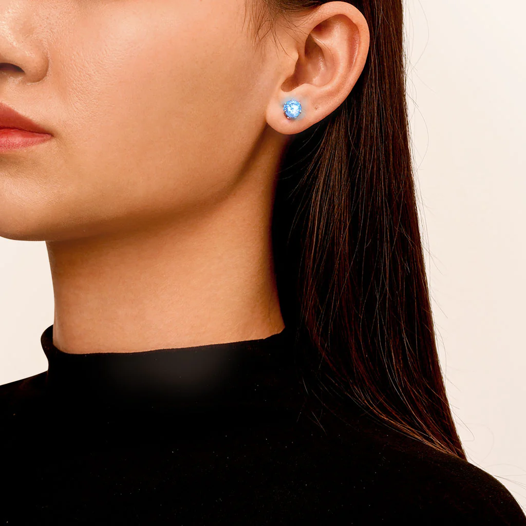 Gnoce Blue Party Light-up LED Stud Earring - Image 6
