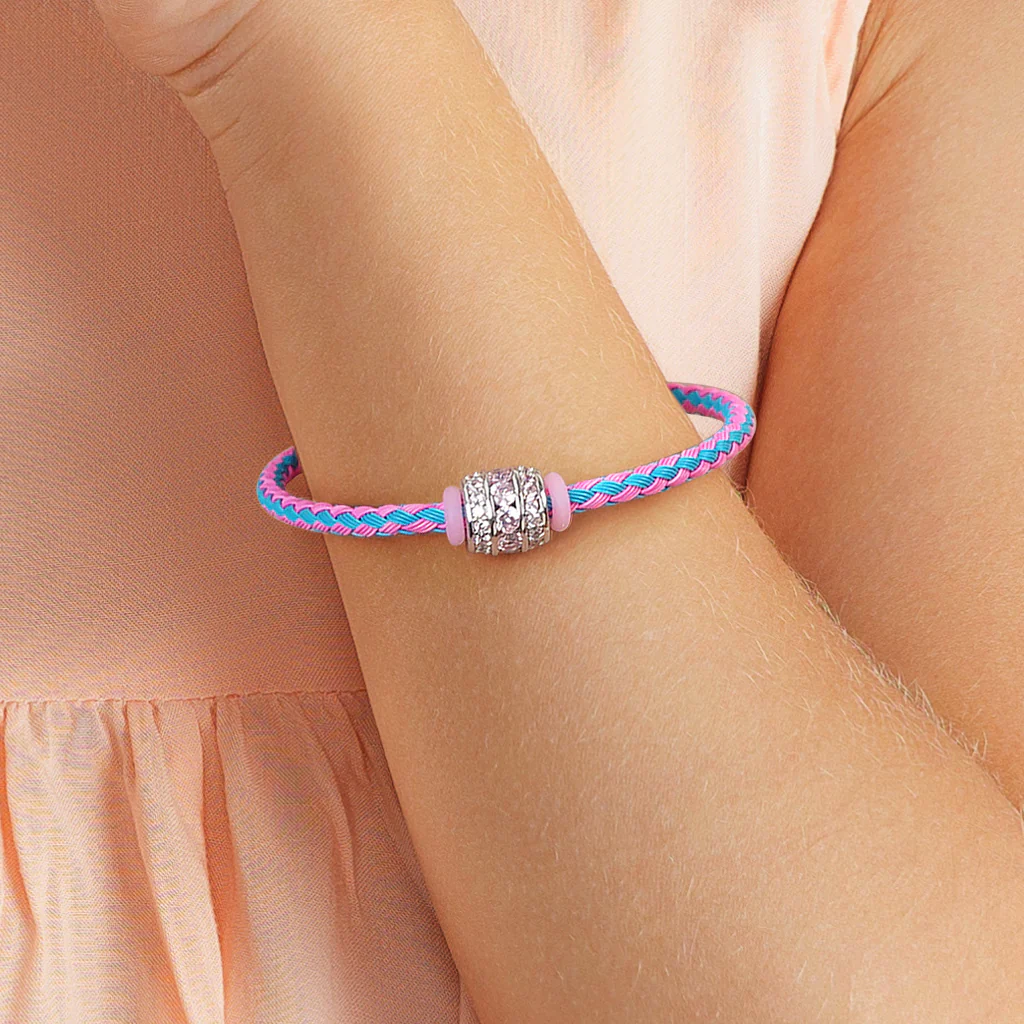 Gnoce Blue Pink Basic Bracelet with 2 Pieces of Stoppers - Image 5