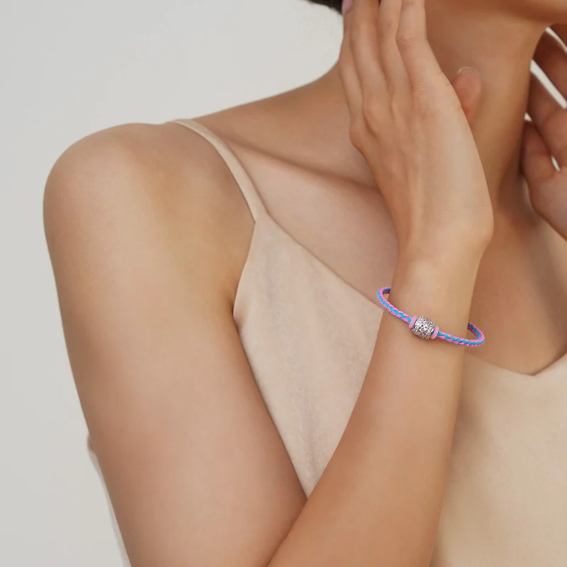 Gnoce Blue Pink Basic Bracelet with 2 Pieces of Stoppers - Image 4