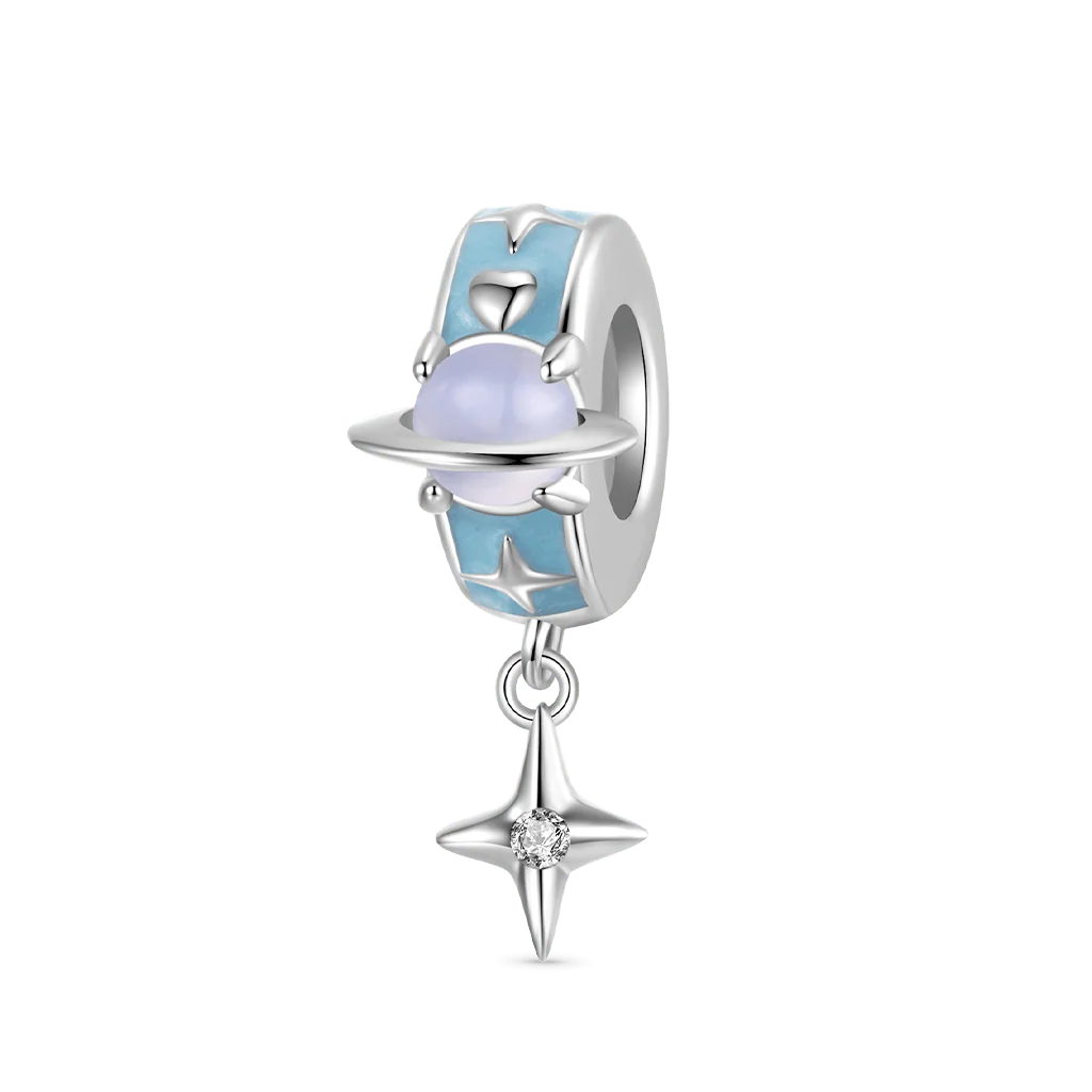 Gnoce Blue Planet Star Stopper Charm