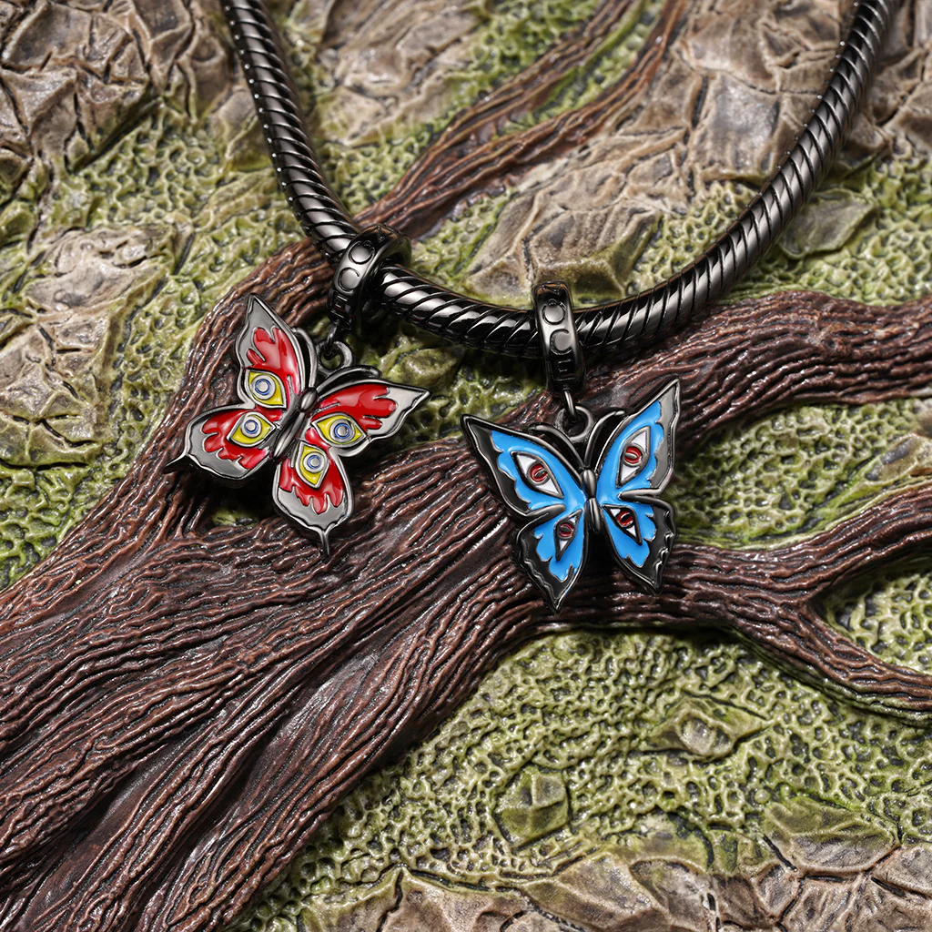 Gnoce Little Goody Two Shoes Blue Walpurga Butterfly Charm Platinum-plated Silver Blend - Image 3