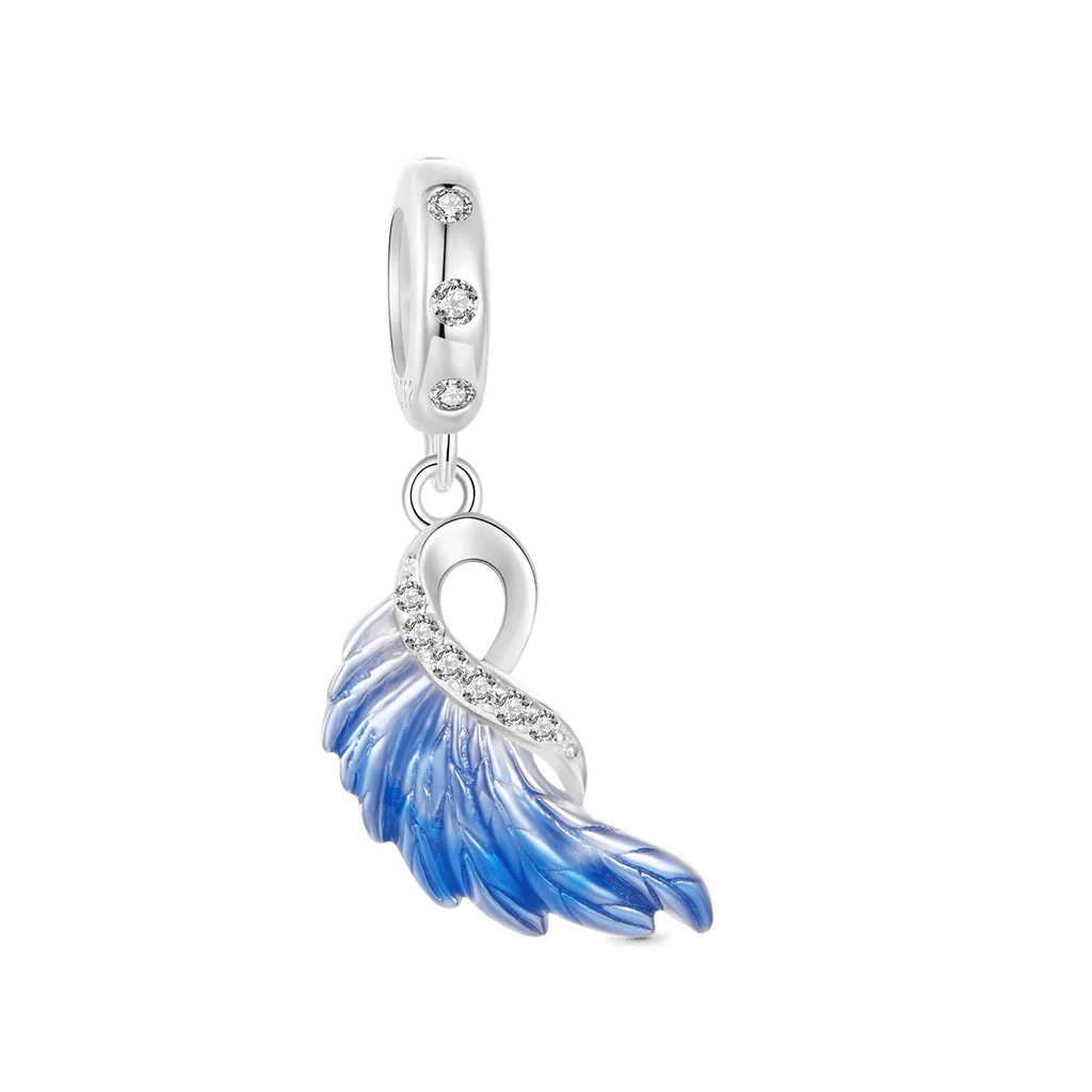 Gnoce Blue Wings Double Pendant Dangle Charm - Image 2