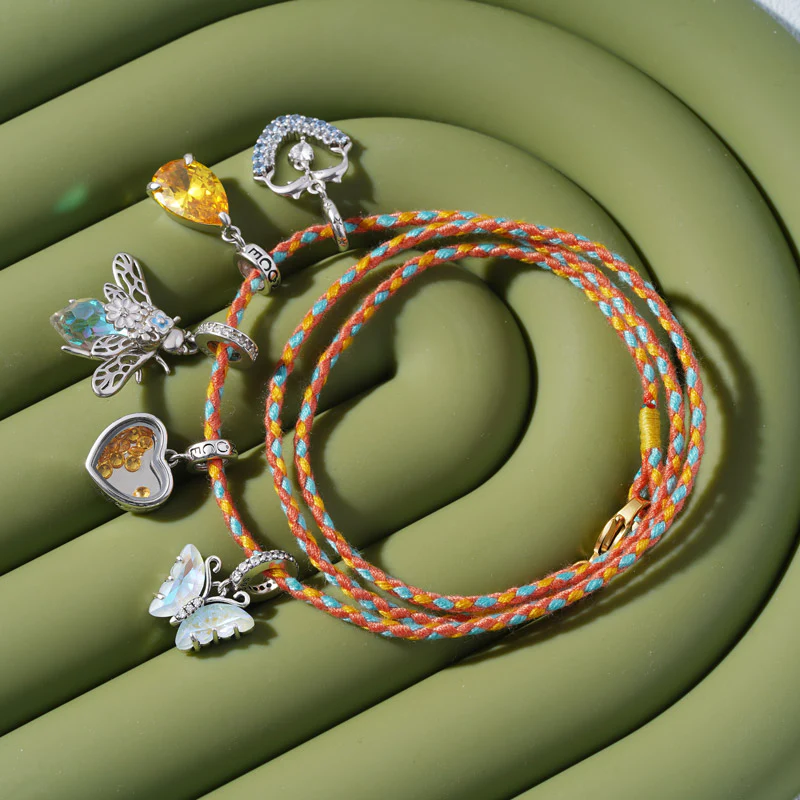 Gnoce Handmade Multicolor Braided String Bracelet/Necklace - Image 3