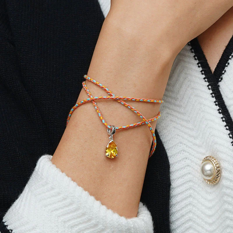 Gnoce Handmade Multicolor Braided String Bracelet/Necklace - Image 5