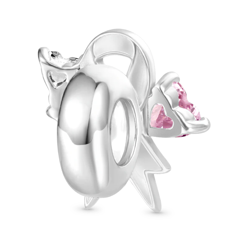 Gnoce Breast Cancer Awareness Pink Ribbon Charm - Image 2