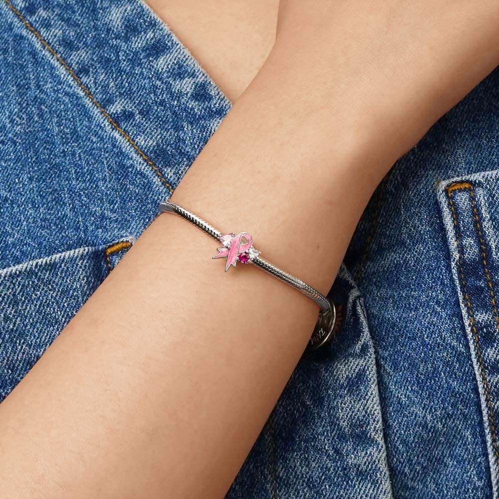 Gnoce Breast Cancer Awareness Pink Ribbon Charm - Image 5