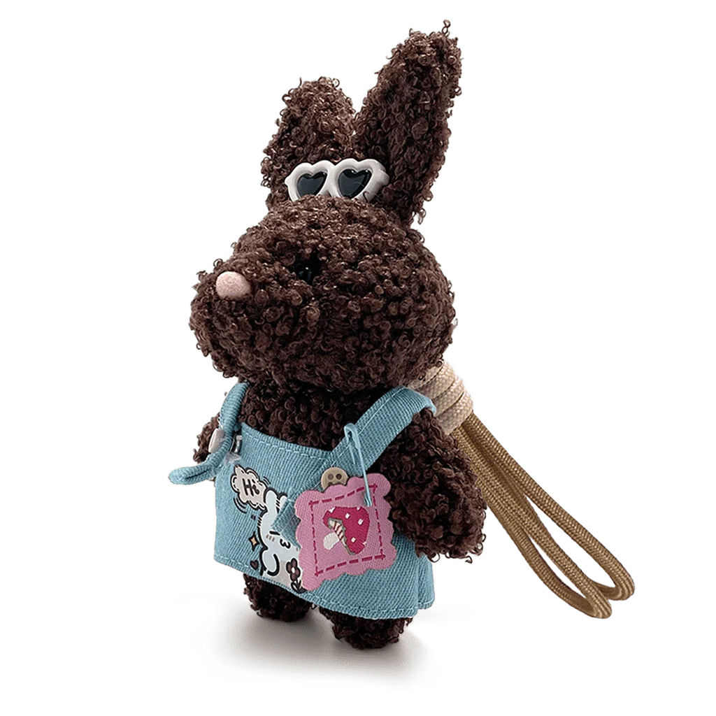 Gnoce Lamb Plush Brown Bunny Keychain Plush Pendant - Image 4