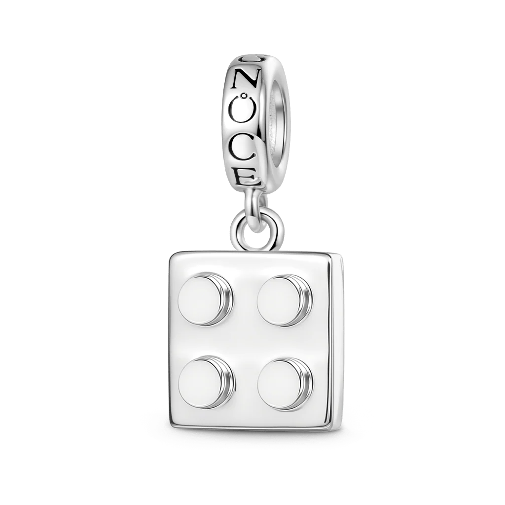 Gnoce Building Blocks Charm Platinum-plated Silver Blend