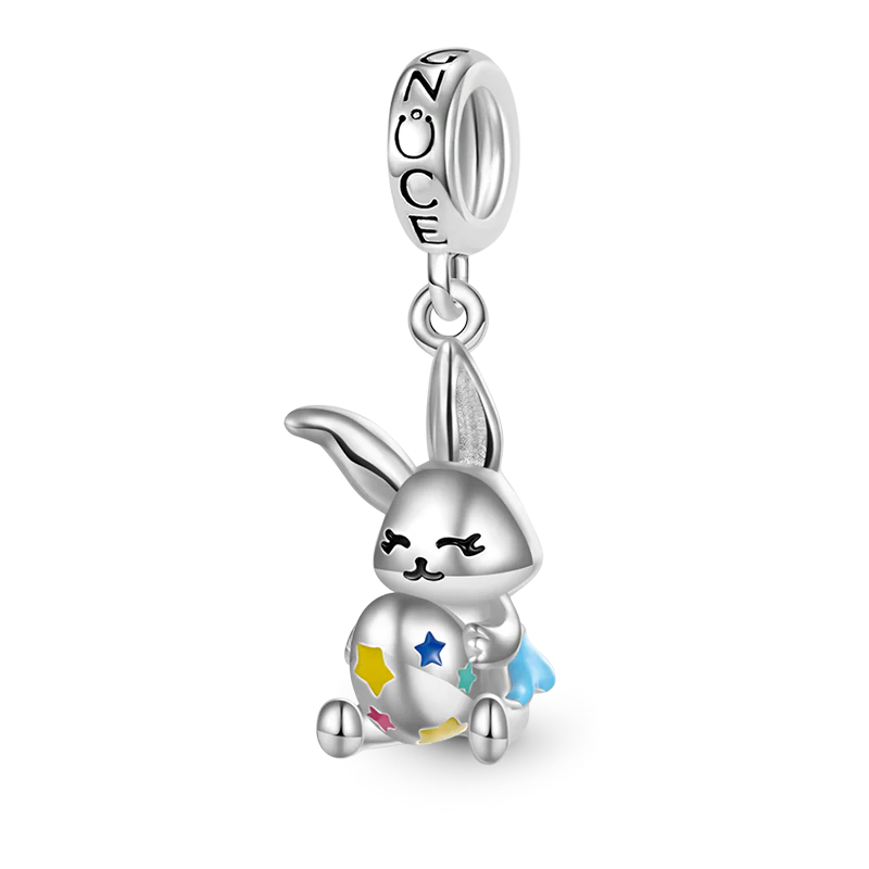 Gnoce Easter Bunny Egg Pendant Dangle Charm