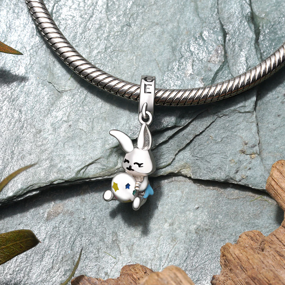 Gnoce Easter Bunny Egg Pendant Dangle Charm - Image 3