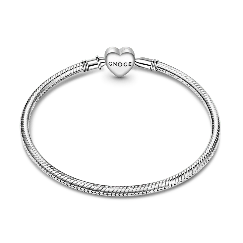 Gnoce Flying Butterfly Basic Snake Chain Bracelet Platinum-plated Silver Blend - Image 2