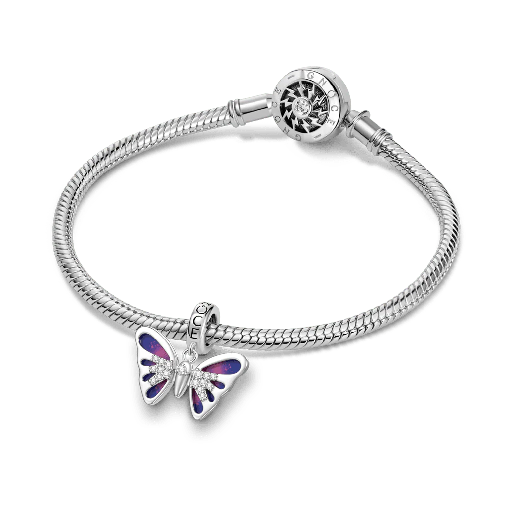Gnoce  Butterfly Charm Platinum-plated Silver Blend - Image 4