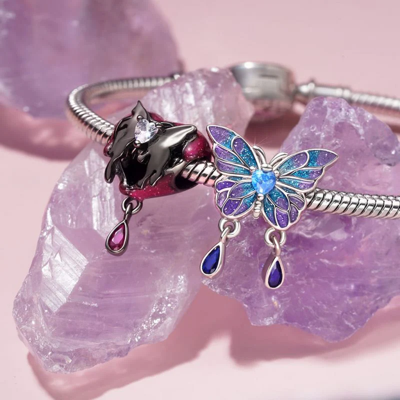 Gnoce Blue Morpho Butterfly Charm - Image 3