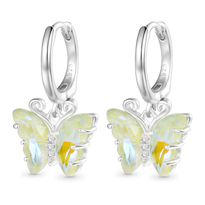 Gnoce Fantasy Butterfly Leverback Dangle Earrings