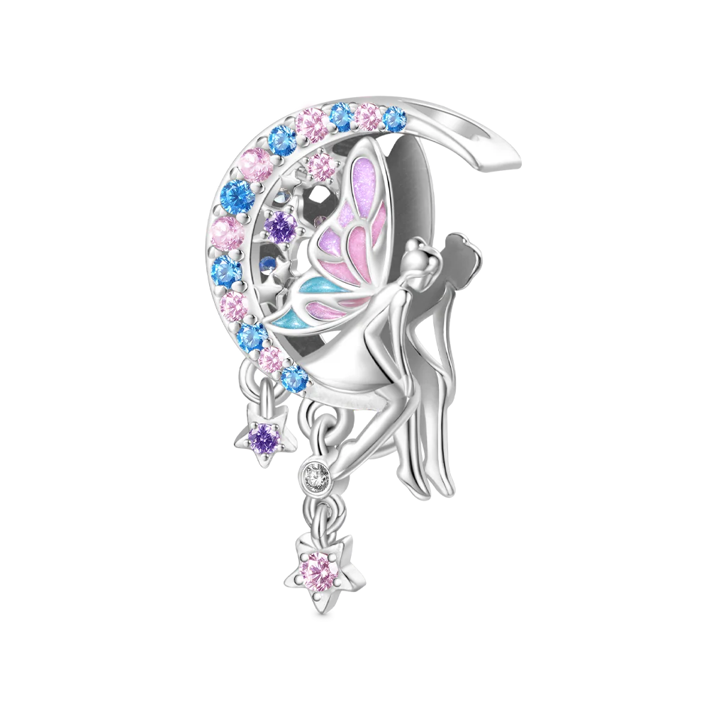 Gnoce Moon Butterfly Fairy Charm