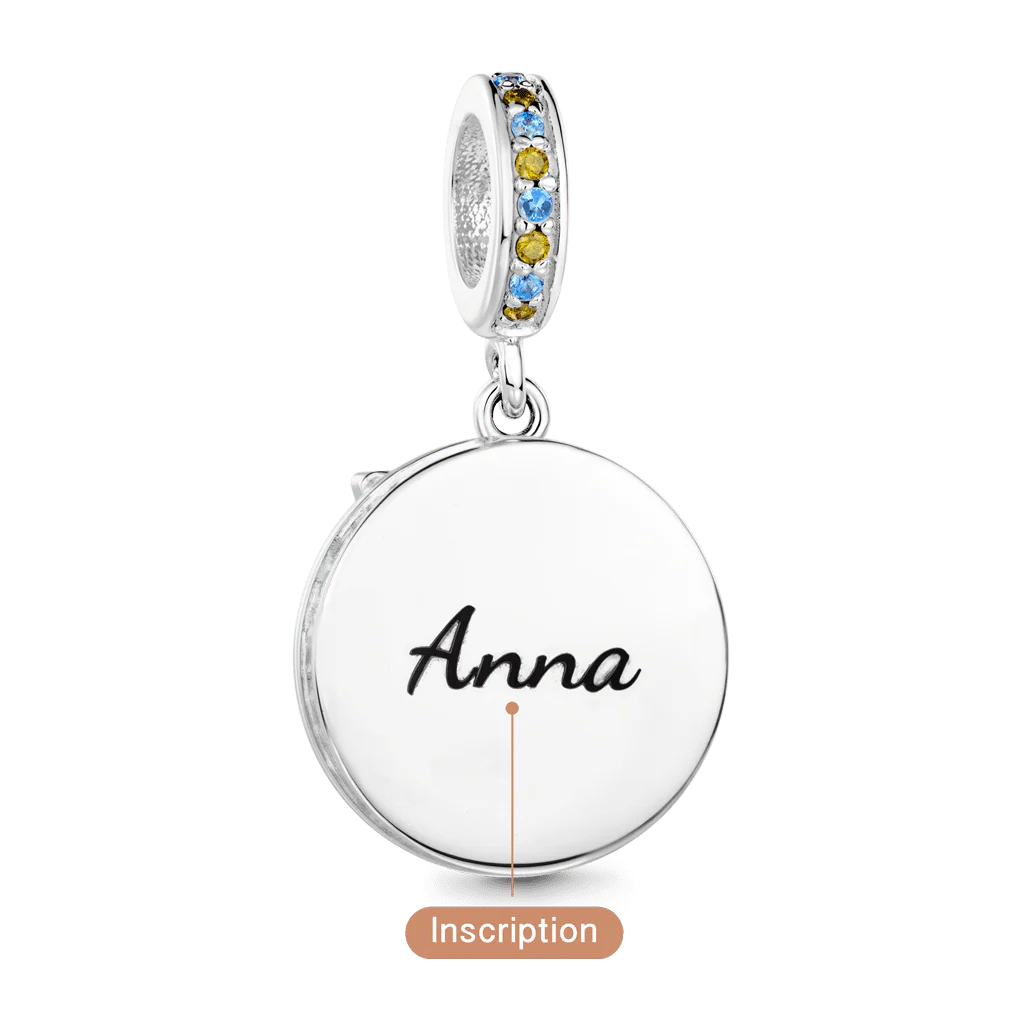 Gnoce  Butterfly Flowers Engravable Pendant Dangle Charm - Image 5