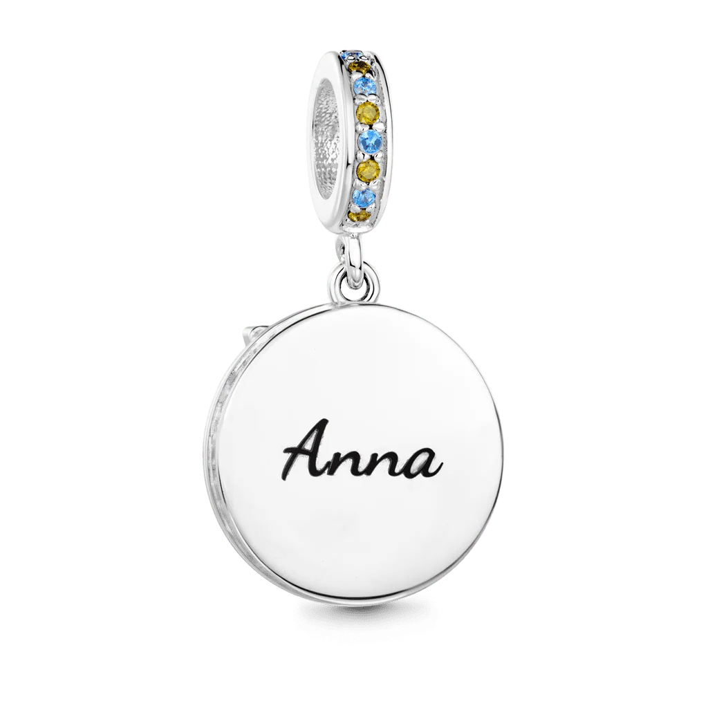 Gnoce  Butterfly Flowers Engravable Pendant Dangle Charm - Image 6