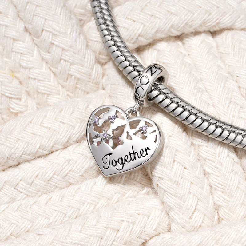 Gnoce Butterfly Love Birthstone Charm Platinum-plated Silver Blend - Image 4