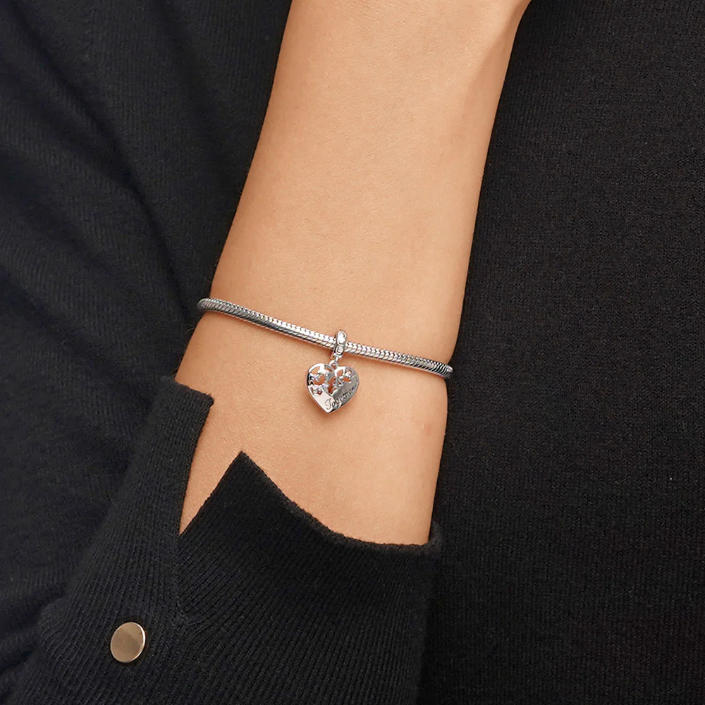 Gnoce Butterfly Love Birthstone Charm Platinum-plated Silver Blend - Image 8