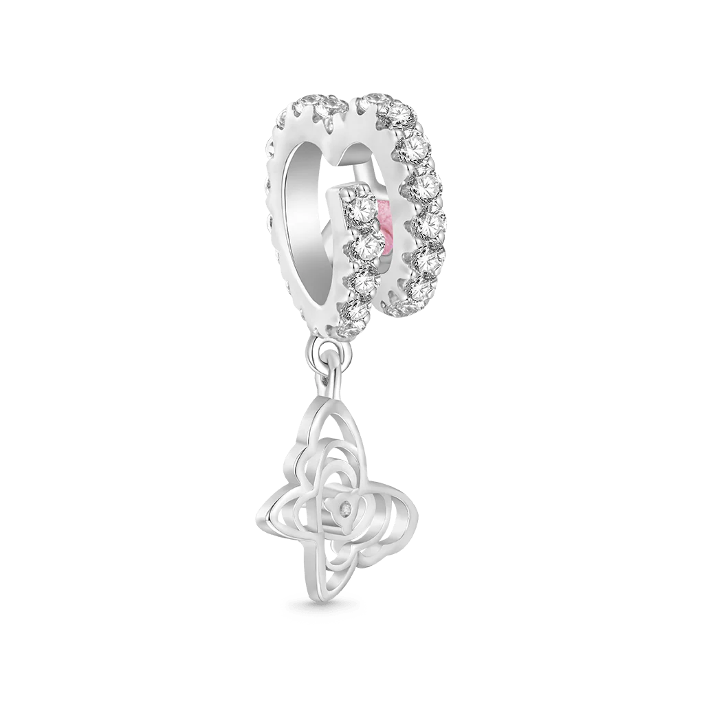 Gnoce Butterfly Love Letter Charm Platinum-plated Silver Blend - Image 3