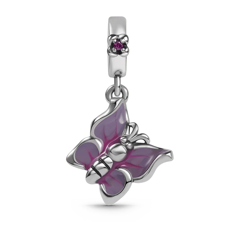 Butterfly Pendant Dangle Charm Sterling Silver