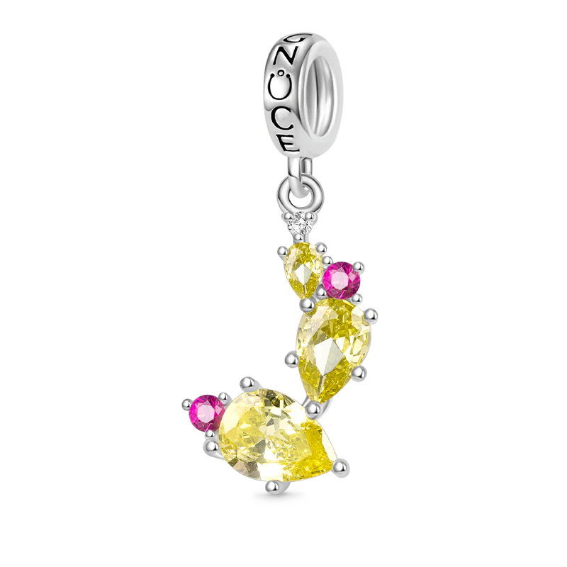 Gnoce Sparkling Cactus Pendant Dangle Charm