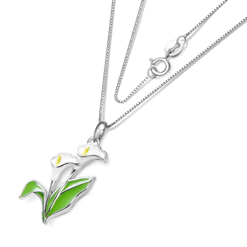 Gnoce Calla Lily Flower Necklace - Image 2