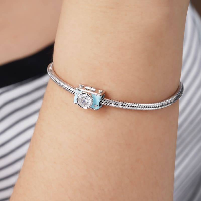 Camera Charm Bead Sterling Silver - Image 3