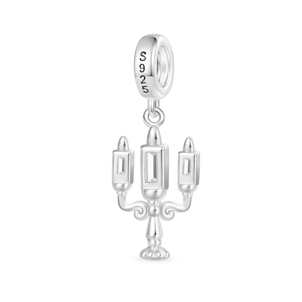 Gnoce Burning Candelabra Charm Platinum-plated Silver Blend - Image 2