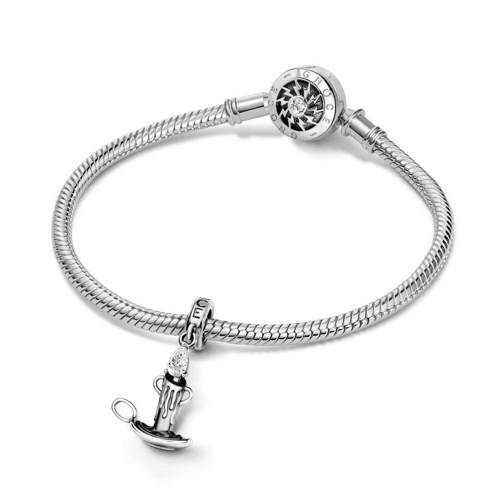Gnoce Candle Birthstone Charm Platinum-plated Silver Blend - Image 3