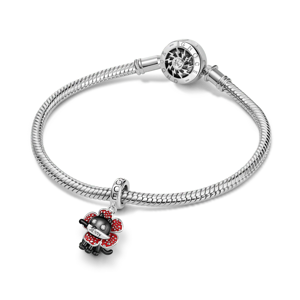 Gnoce  Cannibal Flower Black Cat Charm Platinum-plated Silver Blend - Image 3