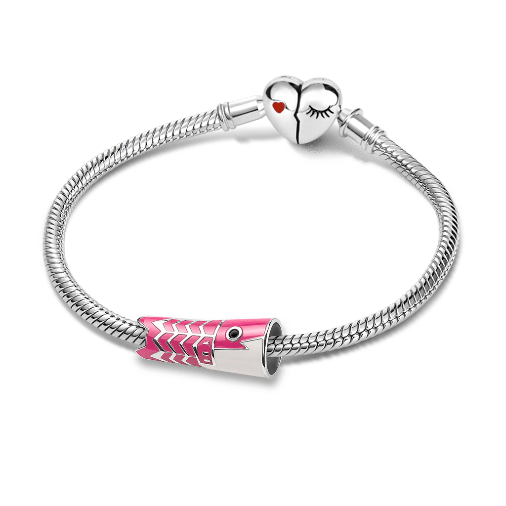 Gnoce Carp Streamer Charm Platinum-plated Silver Blend - Image 3