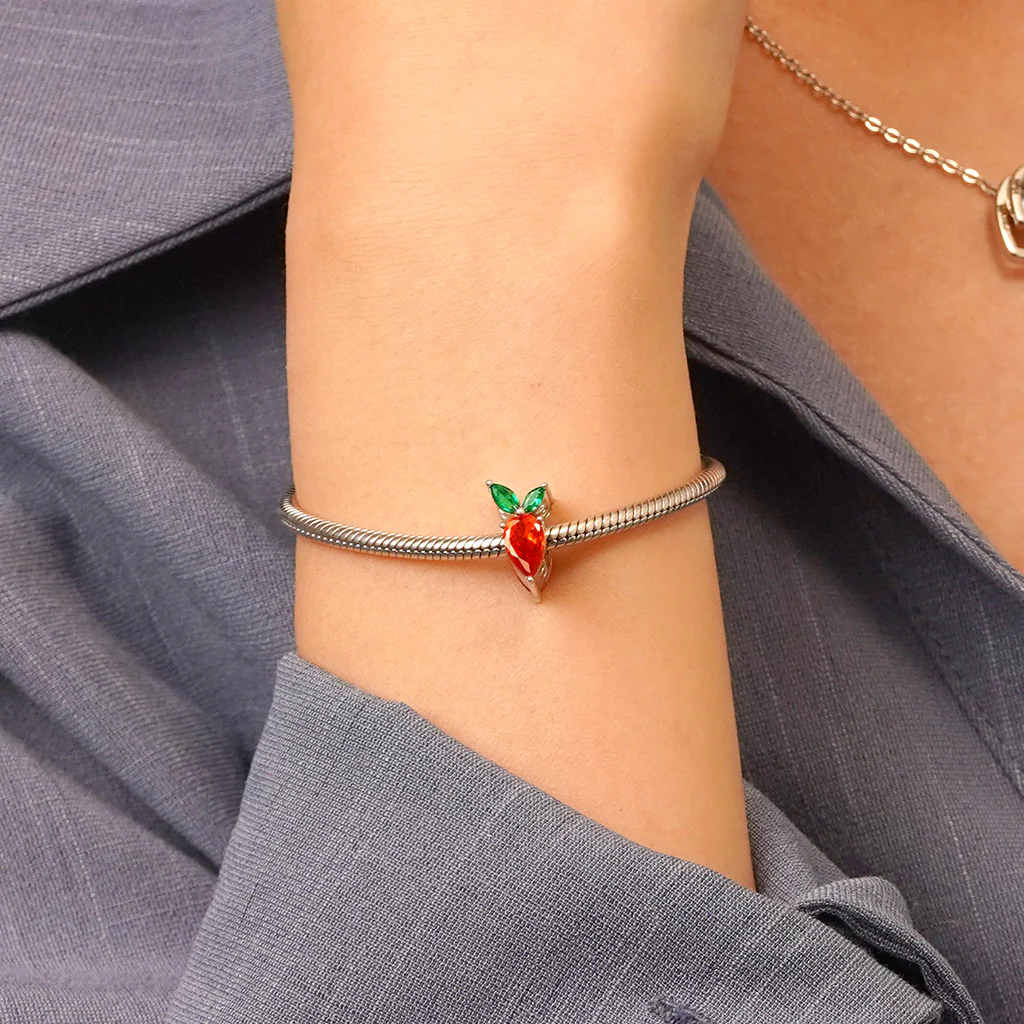Gnoce Delicious Carrot Charm Platinum-plated Silver Blend - Image 5