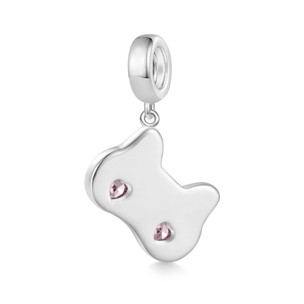 Gnoce Cat Eye Mask Charm Platinum-plated Silver Blend - Image 2