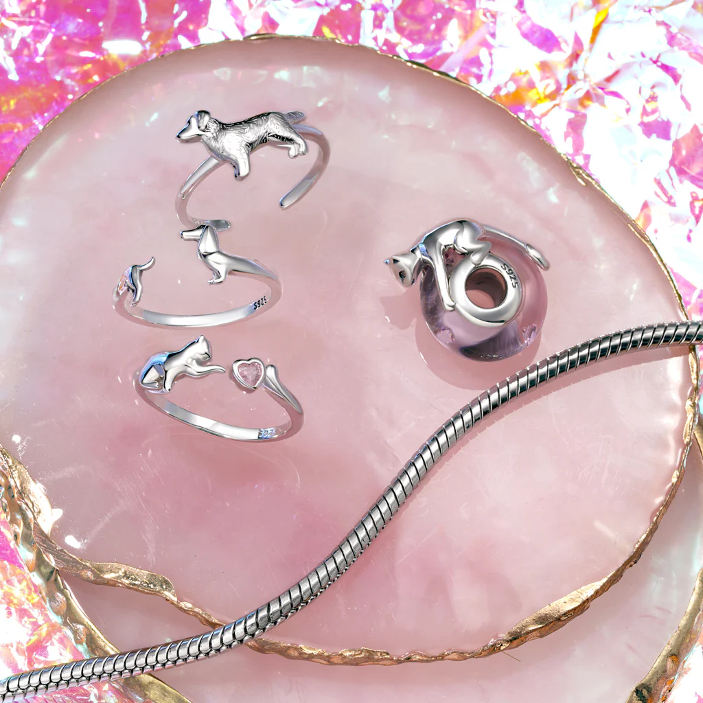 Gnoce Open Cat Kitten Pet Band Ring - Image 3