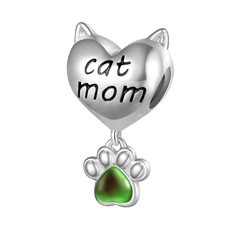 Gnoce Pet Cat Mom Paw Mood Charm