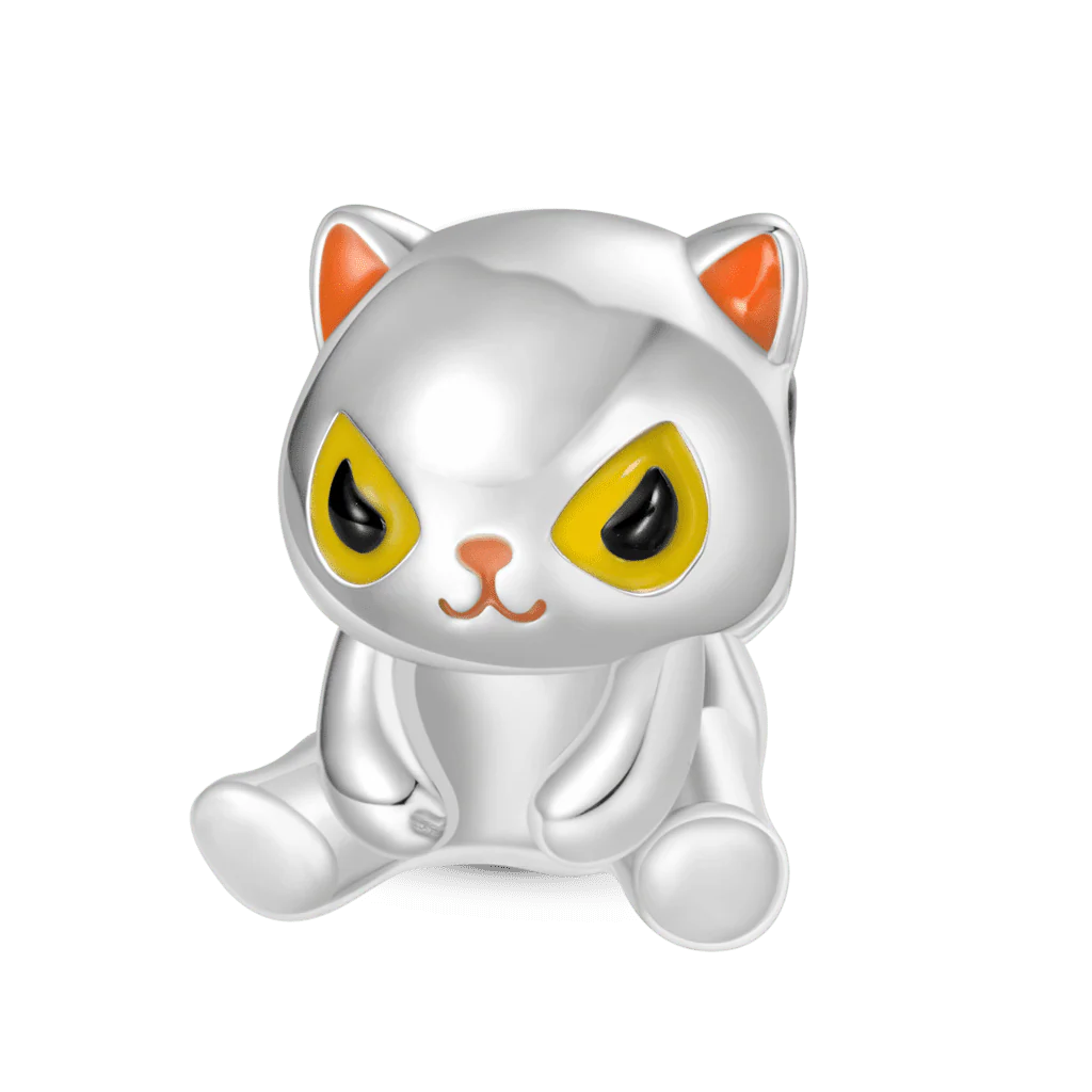 Gnoce Cat & Polar Bear Charm Platinum-plated Silver Blend - Image 4