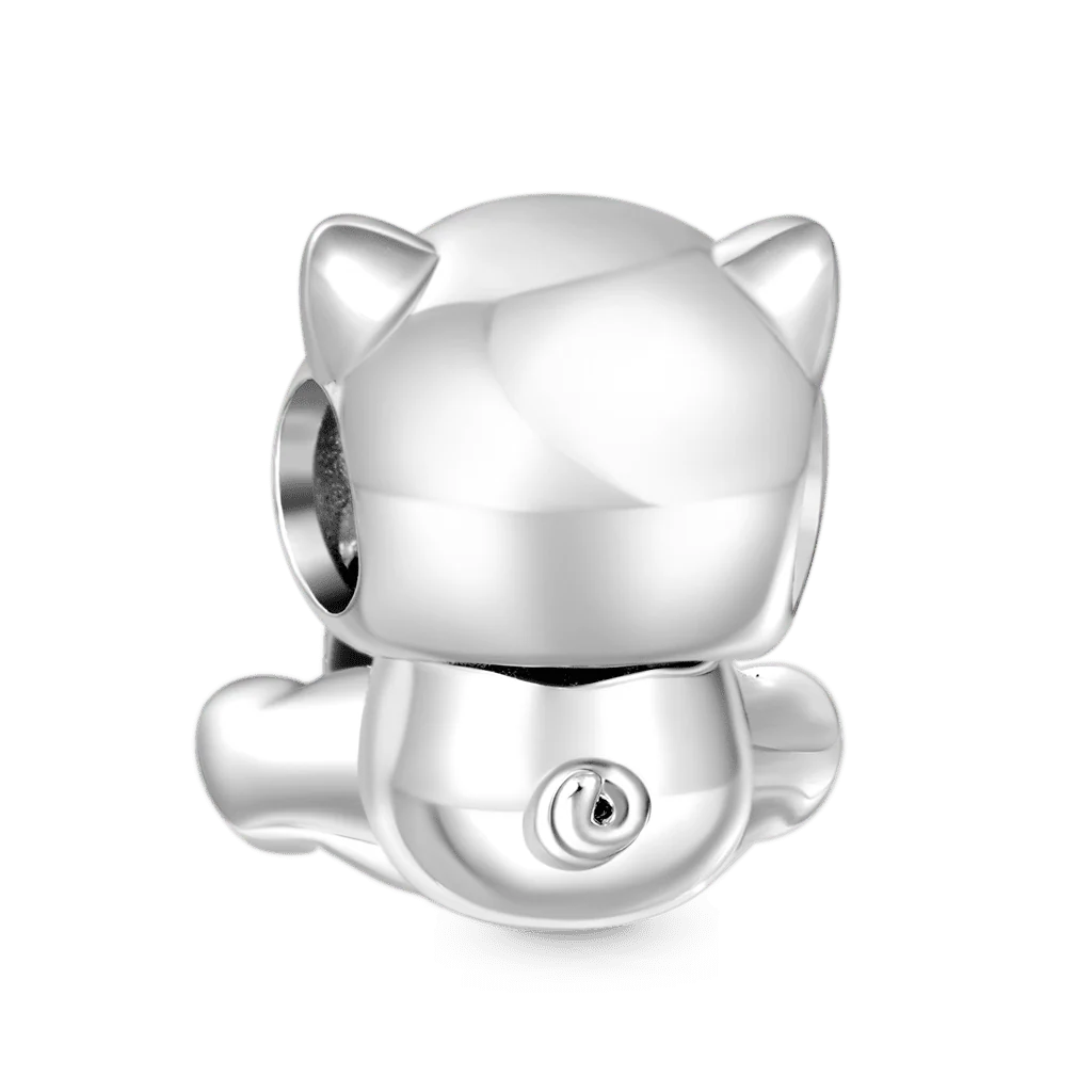 Gnoce Cat & Polar Bear Charm Platinum-plated Silver Blend - Image 5