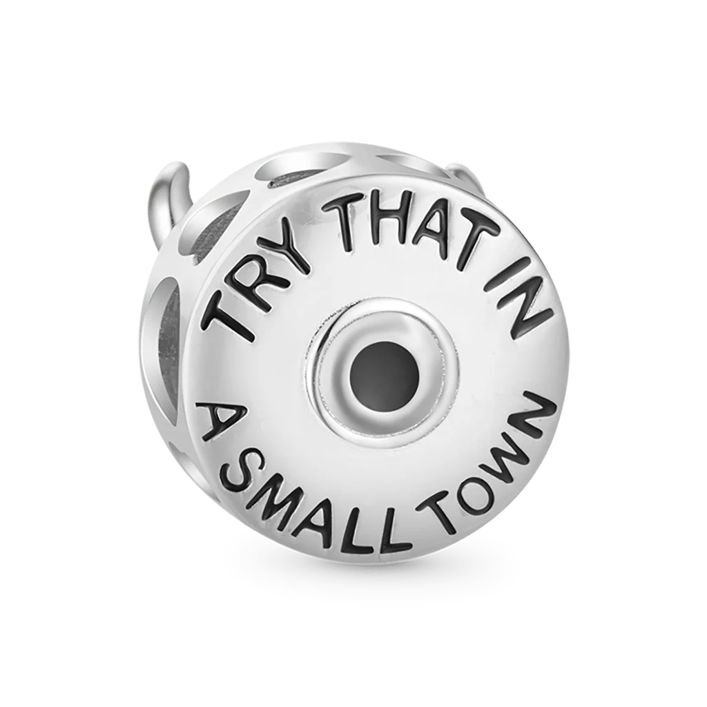 Gnoce Silver Cattle Skull Record Charm - Image 2