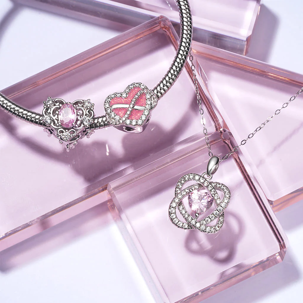 Gnoce Celtic Heart Birthstone Pendant Necklace - Image 3