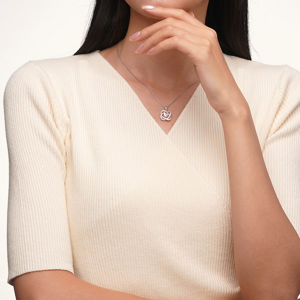 Gnoce Celtic Heart Birthstone Pendant Necklace - Image 4