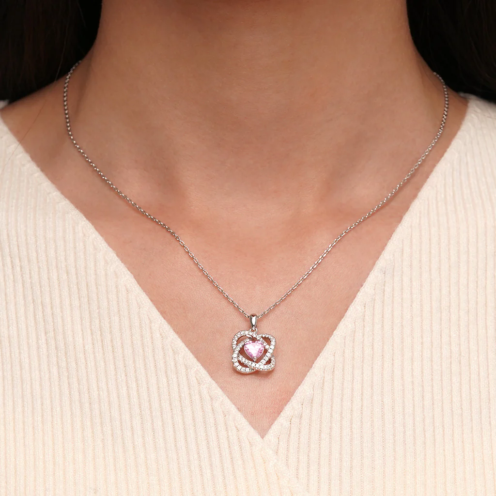 Gnoce Celtic Heart Birthstone Pendant Necklace - Image 5