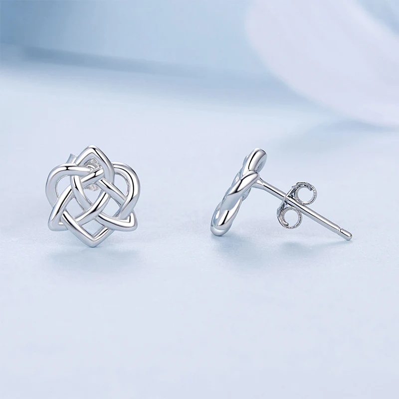 Gnoce Celtic Knot Geometric Stud Earrings - Image 3